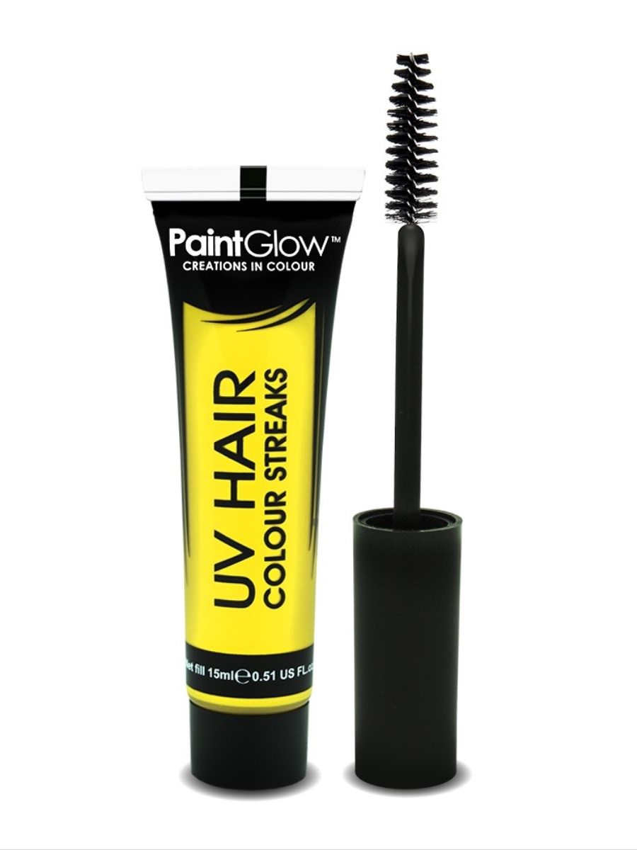 UV Hair Colour Streaks, Yellow, 15ml
