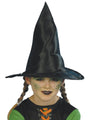 Kids Black Shiny Witch Hat
